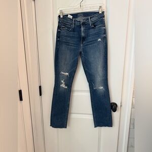 MOTHER Mid Rise Dazzled Ankle Fray in Weekend Warrior. Never worn